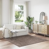Covor shaggy vidaXL cu spate din latex Maro 200x200 cm
