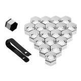 Cumpara ieftin Set 20 capace prezoane, pe 17 mm plus cheie de scos capacele, argintii