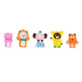 Jucarie pentru bebelusi finger puppet, figurine deget, animale salbatice, 5buc, NippleBaby