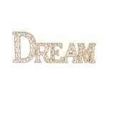Decoratiune de interior Dream, model reliefat, Bej, 34x2x13 cm