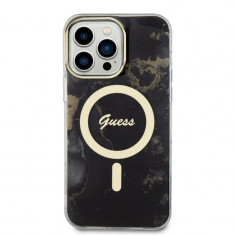 Husa Guess Marble IML MagSafe pentru iPhone 13 Pro Max Black foto