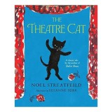 The Theatre Cat - Carte ilustrată An 1951 pentru copii 5-8 ani, poveste cu pisica Pinkie la balet, de autoarea Ballet Shoes