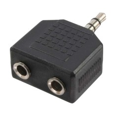 ADAPTOR audio LOGILINK 3.5mm stereo 3p. (t) la 2 x 3.5 stereo (m), Logilink &quot;CA1002&quot; (timbru verde 0.08 lei)