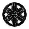 Set 4 capace roti hubcaps fast black R15 Compatibil Cu Smart, Autohelix MSA
