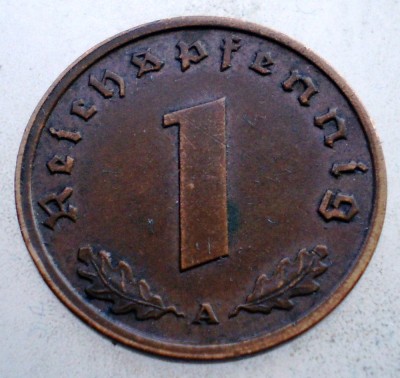 2.765 GERMANIA 1 REICHSPFENNIG 1938 A foto