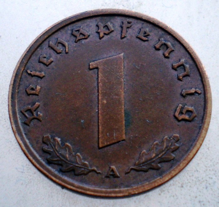 2.765 GERMANIA 1 REICHSPFENNIG 1938 A