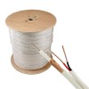 Cablu Coaxial RG59 + Alimentare 2x0.75 TSY Cable, 305m, Alb, Cupru 100%, CCTV