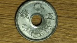 Japonia - moneda de colectie WW2 zinc - 5 sen 1944 AUNC / 年九十和昭 - Shōwa - an unic de batere ! - greu de gasit !, Asia