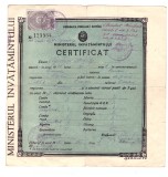 Certificat absolvire RPR cursul scolii de 7 ani, 1957