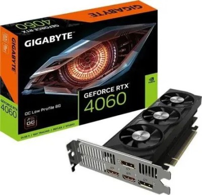 Placa video GIGABYTE GEFORCE RTX 4060 OC LOW PROFILE 8G 128 bit GDDR6, PCIE 4, 2x DP 2x HDMI foto