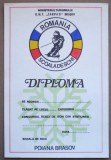 O.208 DIPLOMA ROMANIA SCOALA DE SCHI MINISTERUL TURISMULUI ONT CARPATI BRASOV POIANA