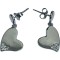 Cercei din argint 925 jolie silver, model inimi cu zirconii, 29 x 13 mm, 2.8 g