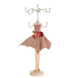 Suport bijuterii manechin cu rochie roz