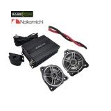 Pachet 2 subwoofere Nakamichi dedicate pentru Mercedes, cu amplificator 1 canale de la BassCore si cablu de alimentare de 5 metri. CarStore Technology