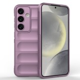 Husa pentru samsung galaxy s24 plus, antisoc, margini cu striatii, design minimalist, purple