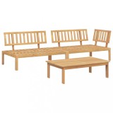 Set canapea gradina din paleti, 3 piese, lemn masiv de acacia