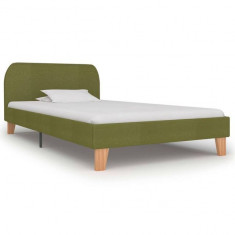 Cadru de pat, verde, 90 x 200 cm, material textil foto