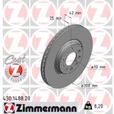 ZIMMERMANN COAT Z 430.1488.20 Disc frana ventilat exterior, acoperit (cu un strat protector), continut ridicat de carbon