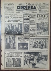 Ziarul Ordinea nr.2123/1939 foto