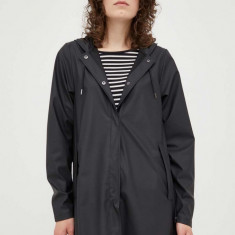 Rains geacă de ploaie 18050 A-line W Jacket femei, culoarea negru, de tranziție 18050.01-01Black