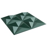 vidaXL Panouri de perete 12 pcs Verde Origami 50 x 50 cm Spumă XPS 42046069