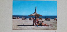 Neptun - pe plaja - carte postala circulata 1977 foto