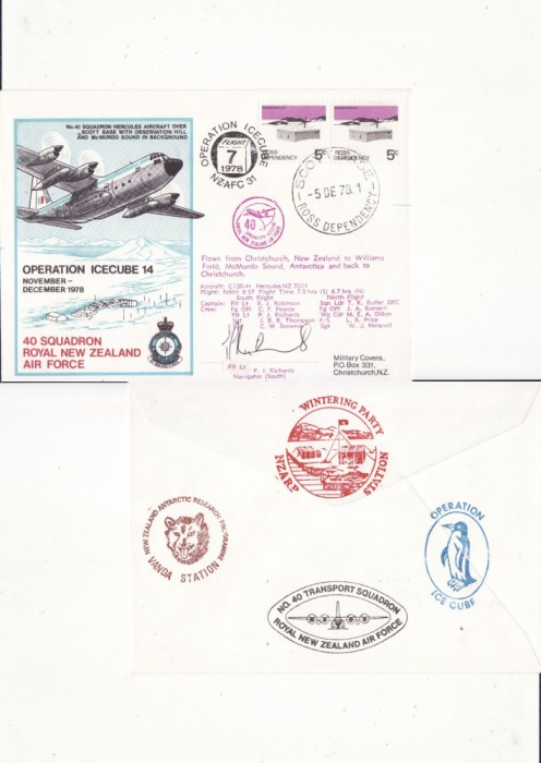 Circulatie Noua Zeelanda - tema Antarctica,vapoare,aviatie, exploratori-FDC 1978