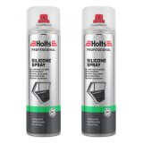 Pachet 2 x spray lubrifiant siliconic Holts pentru plastic si cauciuc 500ml