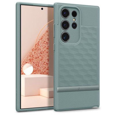 Husa pentru samsung galaxy s24 ultra, spigen caseology parallax, sage green foto