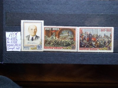 1955-Rusia-Revolutia din Octombrie-MNH+MLH foto