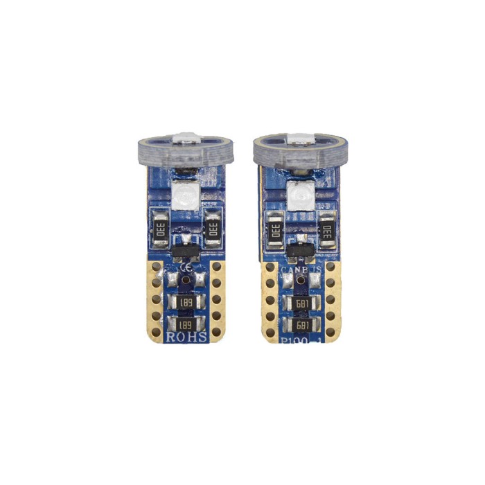 Set 2 x becuri auto LED, T10, SMD, 5W, albastru