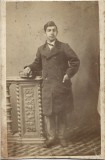A3824N Garabet Gaina, de origine armean din Suceava, unul dintre cei 4 judecători ai orașului Suceava, fotografie din tinerețe cu nota sa olografă