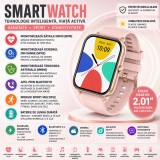 SMARTECH SmartWatch cu Apel Bluetooth, Calculator, Jocuri, Alarma, Monitorizare Somn, Calorii, Moduri Sport, Distanta, Pasi, Ritm Cardiac, Nivel Oxige