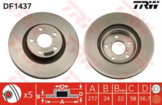 Disc frana SUBARU LEGACY V (BM, BR) (2009 - 2016) TRW DF1437