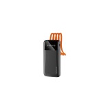 Baterie externă universală Dudao K6Pro 10000mAh cu cablu USB, USB Tip C, Lightning Negru (K6Pro-negru)