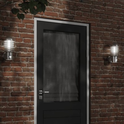 vidaXL Lampă de perete exterior cu senzor, argintiu, oțel inoxidabil 4006250 foto