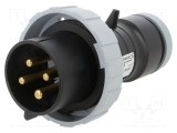Conector alimentare AC trifazate AMPHENOL IP&amp;S 32A 500V mufă tată IP69K