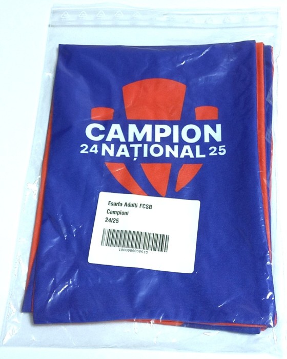 Esarfa (de colectie) fotbal FCSB (Steaua) - Campioana Romaniei sezonul 2024/2025