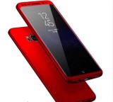 Husa Samsung Galaxy S8, FullBody Red, acoperire completa 360 grade cu folie de protectie gratis