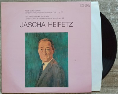 Jascha Heifetz, P. Tschaikowski, F. Mendelssohn Bartholdy// disc vinil foto