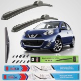 Cumpara ieftin Ștergătoare TeamCar Nissan Micra K13 (2010-2016) Set Complet Parbriz Lunetă 530mm 340mm 300mm