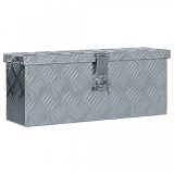 Cumpara ieftin Cutie din aluminiu, 48,5 x 14 x 20 cm, argintiu, vidaXL