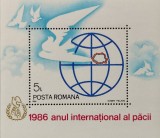 BC818, Romania 1986, colita anul international al pacii