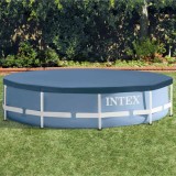 Prelata Piscina Intex 28030, 305 cm, Rotunda, Albastra, Protectie Impuritati, Fixare Cabluri
