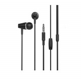 Cumpara ieftin Casti in-ear cu microfon, HOCO Honor M34, conector tip Jack 3.5 mm, control pe fir, lungime cablu 120 cm, negre