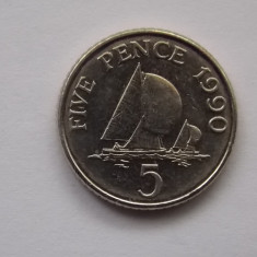 5 PENCE 1990 GUERNSEY