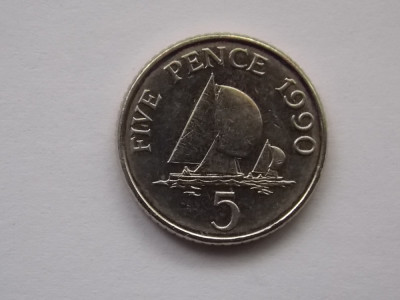 5 PENCE 1990 GUERNSEY foto