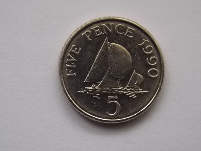 5 PENCE 1990 GUERNSEY