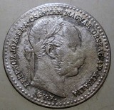 F.045 UNGARIA FERENCZ JOZSEF 10 KRAJCZAR 1869 GYF ARGINT