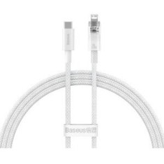 Cablu alimentare si date Baseus Explorer, Fast Charging Data Cable pt. smartphone, USB la Iphone Lightning 20W, 1m, control inteligent al temperaturii